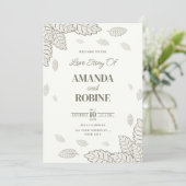 Minimale uitnodiging voor botanische lekkage (Staand voorkant)