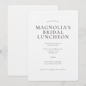 Minimale uitnodiging voor Bridal Luncheon Luxury L (Voorkant / Achterkant)