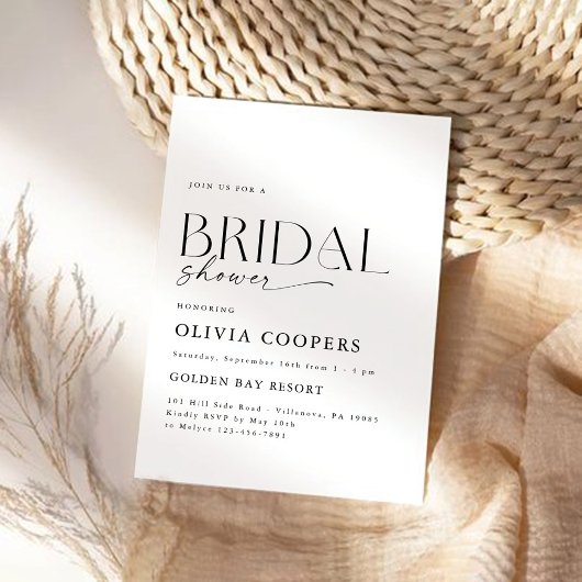 Minimale uitnodiging voor bridal-schoeisel