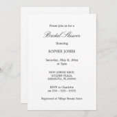 Minimale uitnodiging voor Bridal van het Manuscrip (Voorkant / Achterkant)