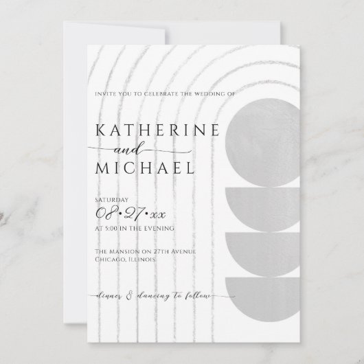 Minimale uitnodiging voor bruiloft (Voorkant)