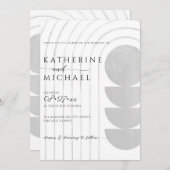 Minimale uitnodiging voor bruiloft (Voorkant / Achterkant)