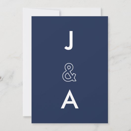 Minimale uitnodiging voor bruiloft (Voorkant)