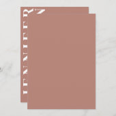 Minimale uitnodiging voor bruiloft (Voorkant / Achterkant)