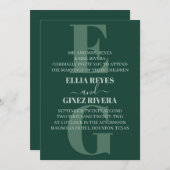 Minimale uitnodiging voor bruiloft (Voorkant / Achterkant)