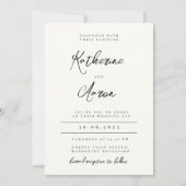 Minimale uitnodiging voor bruiloft (Voorkant)