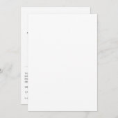 Minimale uitnodiging voor bruiloft (Voorkant / Achterkant)