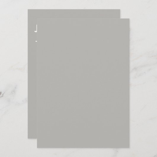 Minimale uitnodiging voor bruiloft (Voorkant / Achterkant)