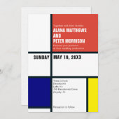 Minimale uitnodiging voor bruiloft (Voorkant / Achterkant)