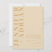 Minimale uitnodiging voor bruiloft (Achterkant)