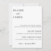 Minimale uitnodiging voor bruiloft (Voorkant)