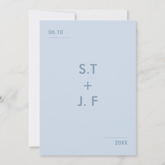 Minimale uitnodiging voor bruiloft (Achterkant)