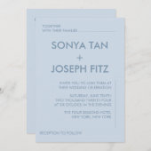 Minimale uitnodiging voor bruiloft (Voorkant / Achterkant)