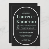 Minimale uitnodiging voor bruiloft (Voorkant / Achterkant)