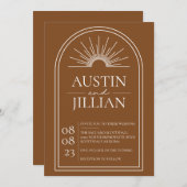 Minimale uitnodiging voor bruiloft (Voorkant / Achterkant)