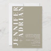 Minimale uitnodiging voor bruiloft (Achterkant)