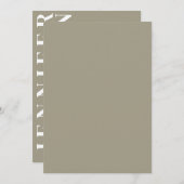 Minimale uitnodiging voor bruiloft (Voorkant / Achterkant)