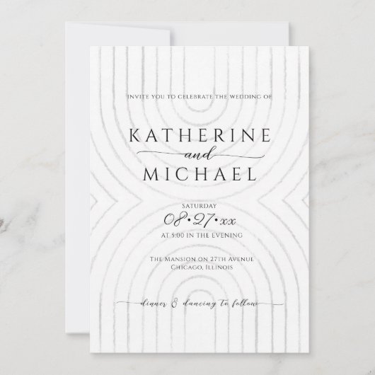 Minimale uitnodiging voor bruiloft (Voorkant)