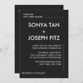 Minimale uitnodiging voor bruiloft (Voorkant / Achterkant)