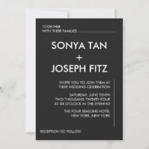 Minimale uitnodiging voor bruiloft