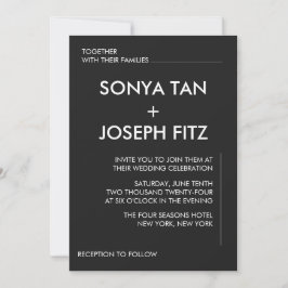 Minimale uitnodiging voor bruiloft