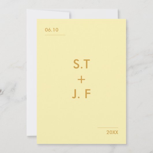 Minimale uitnodiging voor bruiloft (Achterkant)