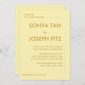 Minimale uitnodiging voor bruiloft (Voorkant / Achterkant)