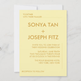 Minimale uitnodiging voor bruiloft