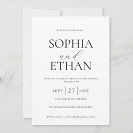 Minimale uitnodiging voor bruiloft