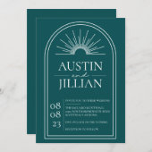 Minimale uitnodiging voor bruiloft (Voorkant / Achterkant)