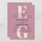 Minimale uitnodiging voor bruiloft (Voorkant / Achterkant)