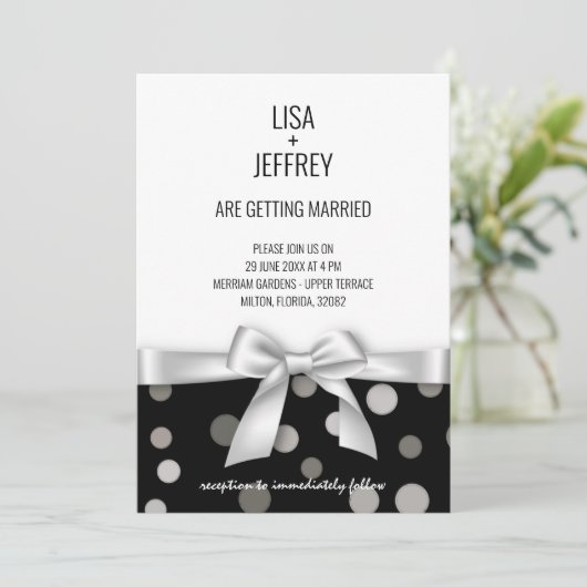 Minimale uitnodiging voor bruiloft (Staand voorkant)