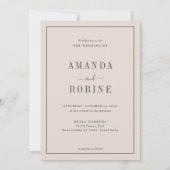 Minimale uitnodiging voor bruiloft (Achterkant)