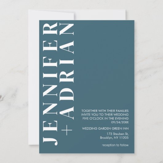 Minimale uitnodiging voor bruiloft (Achterkant)