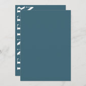 Minimale uitnodiging voor bruiloft (Voorkant / Achterkant)