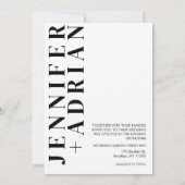 Minimale uitnodiging voor bruiloft (Achterkant)