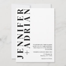 Minimale uitnodiging voor bruiloft