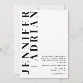 Minimale uitnodiging voor bruiloft