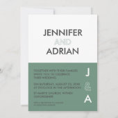 Minimale uitnodiging voor bruiloft (Achterkant)