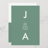 Minimale uitnodiging voor bruiloft (Voorkant / Achterkant)