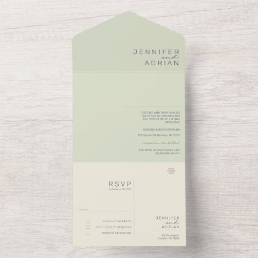 Minimale uitnodiging voor bruiloft (Binnen)