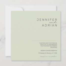 Minimale uitnodiging voor bruiloft