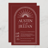 Minimale uitnodiging voor bruiloft (Voorkant / Achterkant)