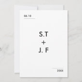 Minimale uitnodiging voor bruiloft (Achterkant)