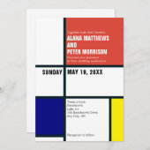 Minimale uitnodiging voor bruiloft (Voorkant / Achterkant)