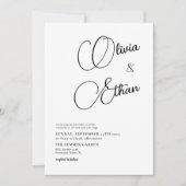 Minimale uitnodiging voor bruiloft (Voorkant)