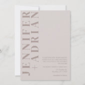 Minimale uitnodiging voor bruiloft (Achterkant)