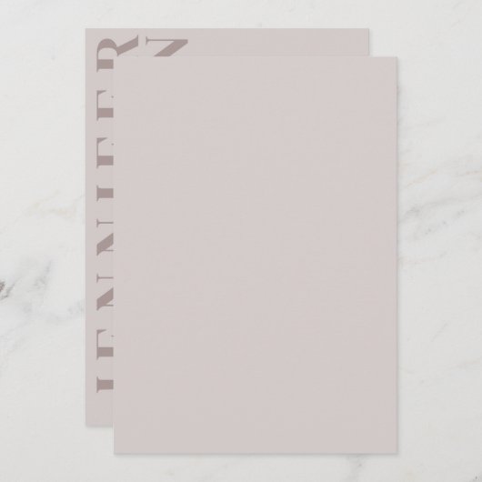 Minimale uitnodiging voor bruiloft (Voorkant / Achterkant)