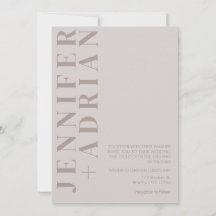 Minimale uitnodiging voor bruiloft