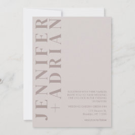 Minimale uitnodiging voor bruiloft